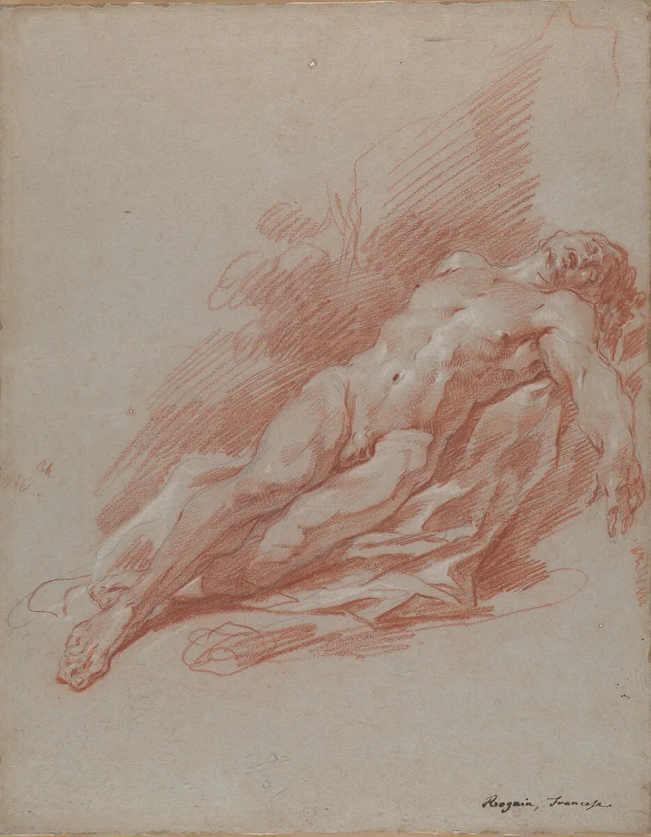 Study of a Male Nude — Anonymous, French