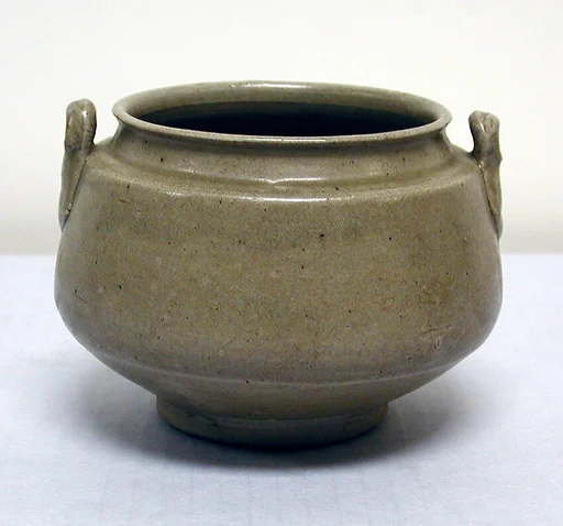 唐  青釉瓷罐|Jar with loop handles