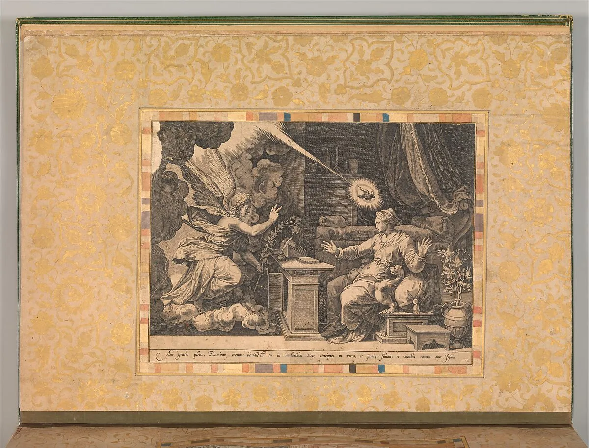 "The Annunciation," Folio from the Bellini Album — Unknown