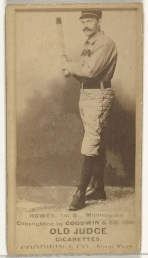 William Hildreth "Bill" Hawes, 1st Base, Minneapolis, from the Old Judge series (N172) for Old Judge Cigarettes