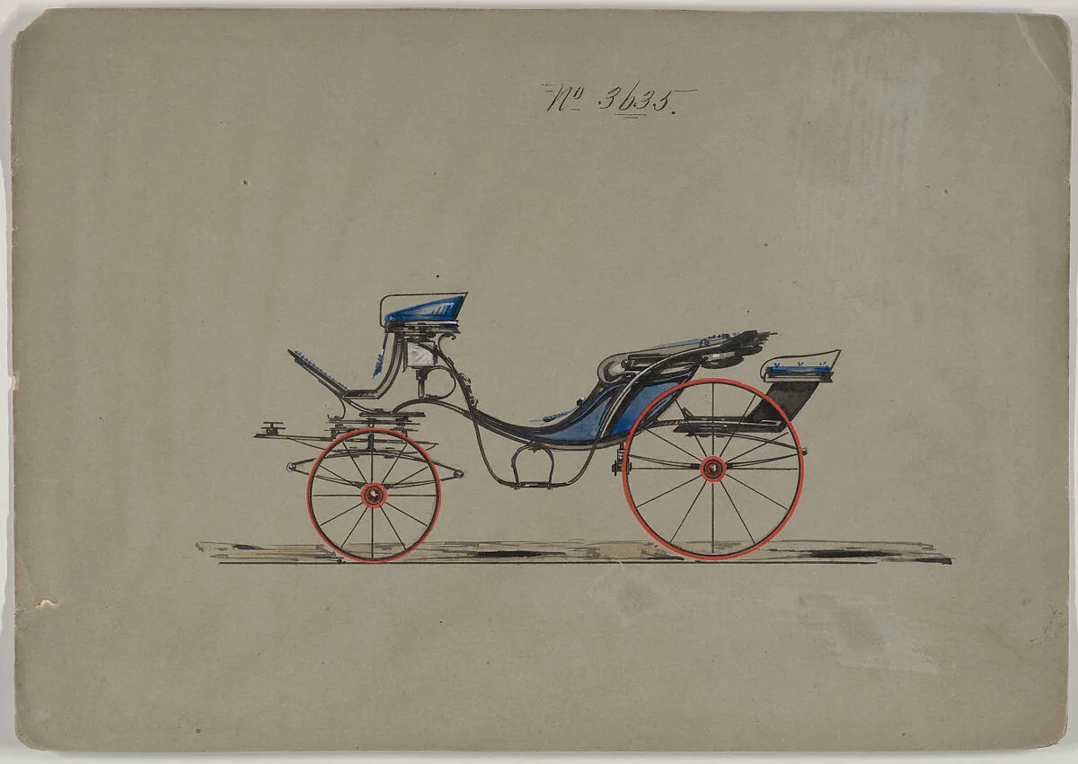 Design for Cabriolet or Victoria, no. 3635 — Brewster & Co.