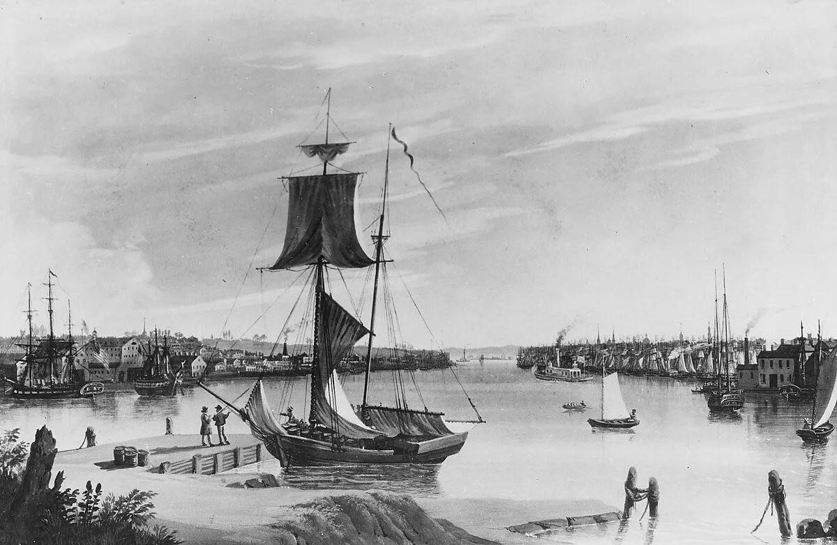 View of New York from Williamsburg — Nicolino Calyo