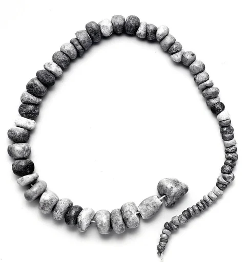 Necklace of stone beads