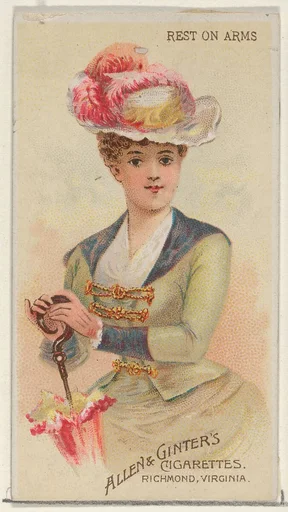 Rest on Arms, from the Parasol Drills series (N18) for Allen & Ginter Cigarettes Brands