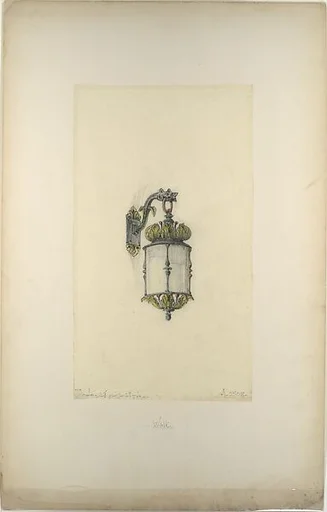 Design for hanging wall-mounted lantern