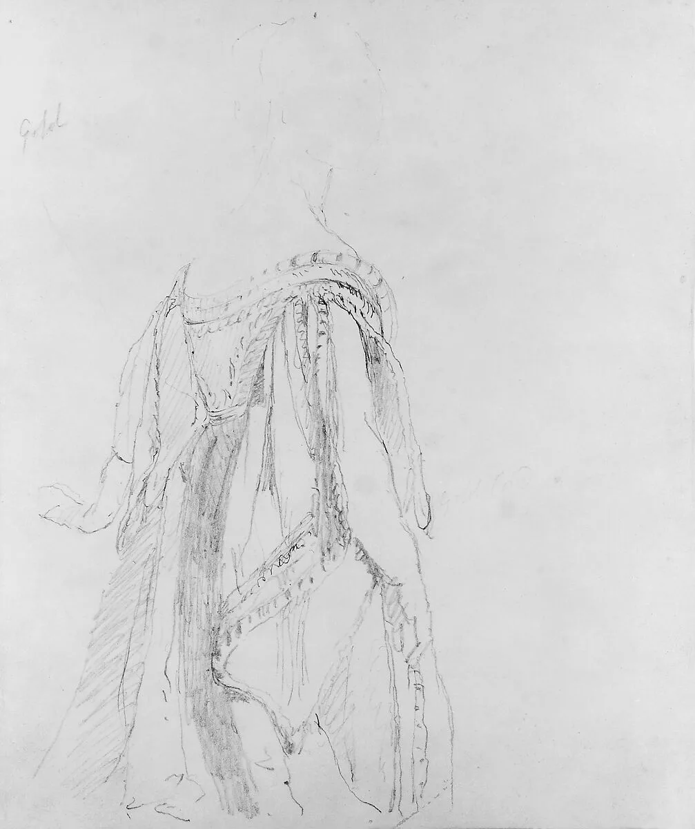 Study of the Queen's Robes (Study for Portrait of Queen Victoria) — Thomas Sully