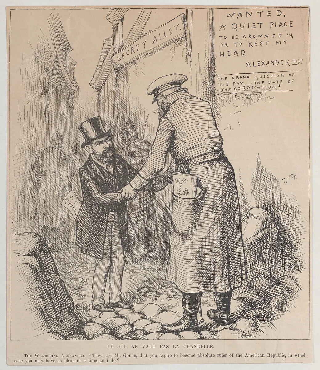 Le Jeu Ne Vaut Pas La Chandelle (The Game is Not Worth a Candle) — Thomas Nast|Jay Gould