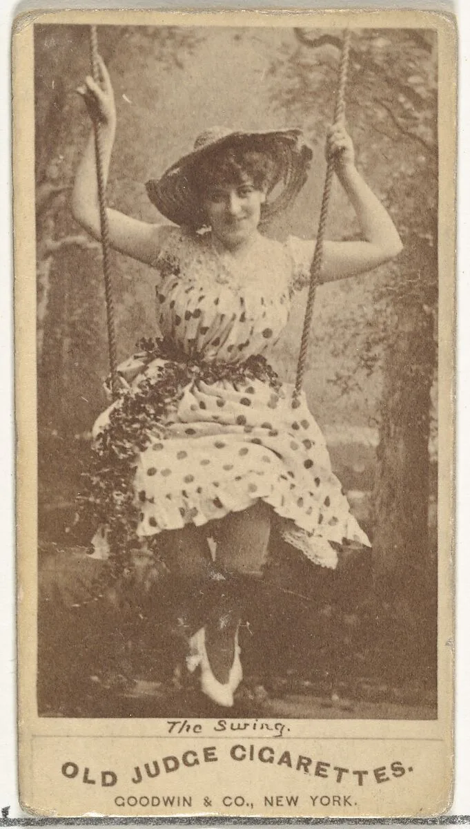 The Swing, from the Actors and Actresses series (N171) for Old Judge Cigarettes — Goodwin & Company
