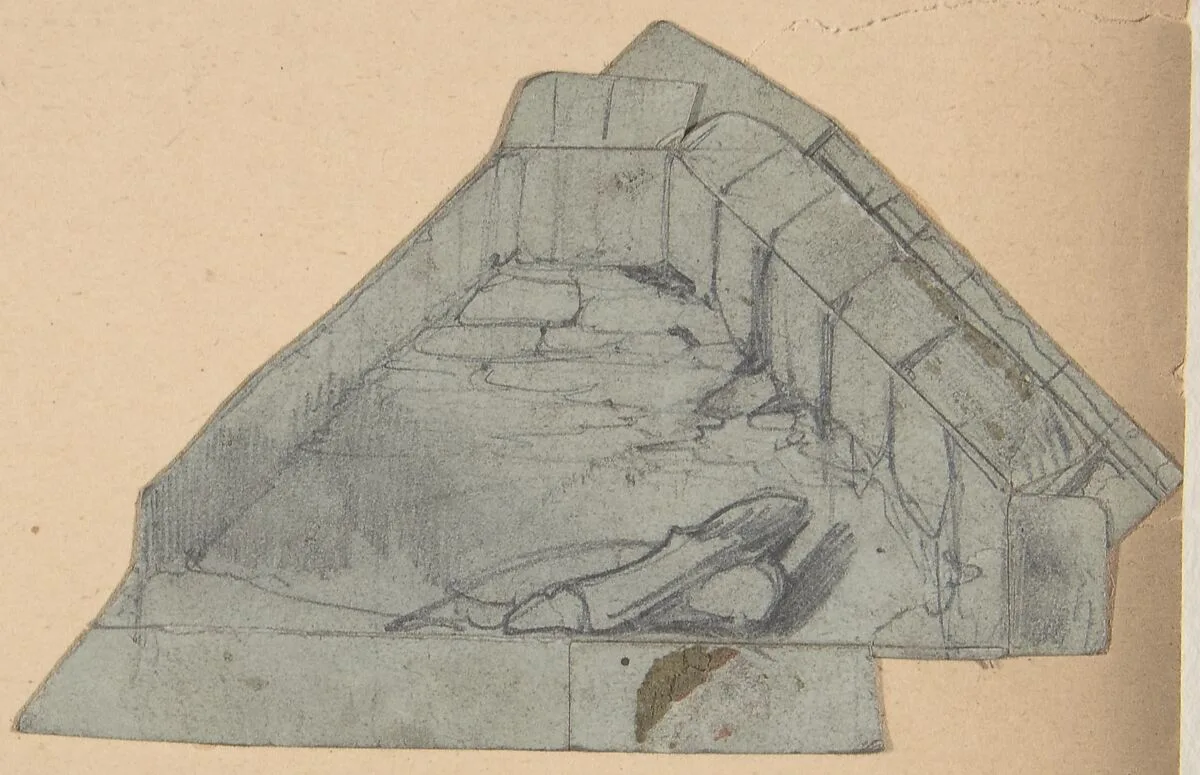 Design for a Stage Set at the Opéra, Paris — Eugène Cicéri