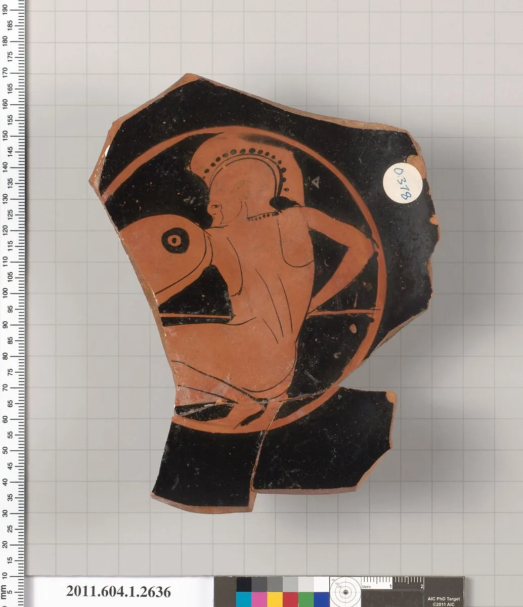 Terracotta fragment of a kylix (drinking cup) — Unknown