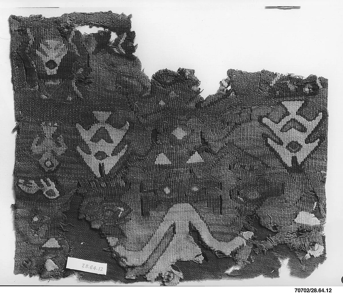 Tapestry Fragment with Plumed Figure — Unknown