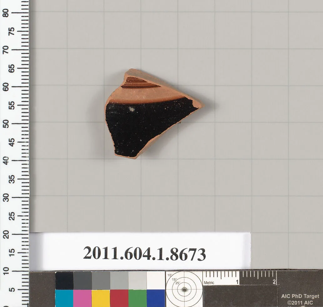 Terracotta fragment of a stemless kylix (drinking cup) — Unknown