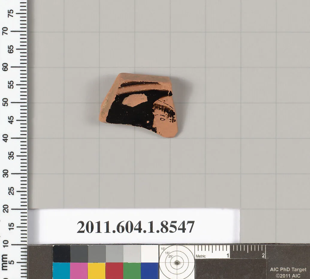 Terracotta fragment of a stemless kylix (drinking cup) — Unknown