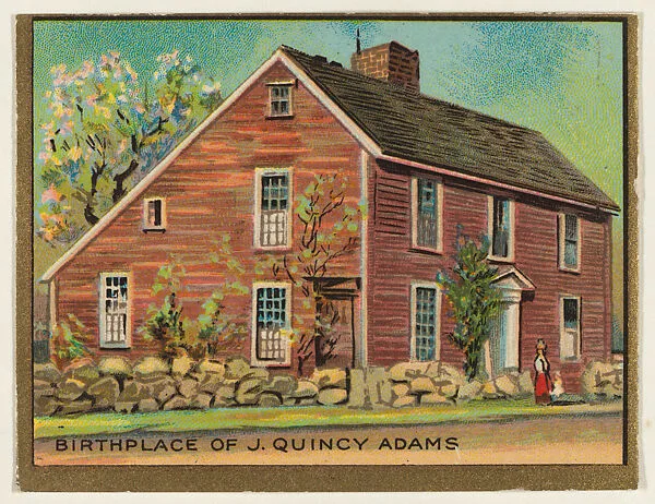 Birthplace of John Quincy Adams, from the "Historic Homes" series (T69), issued with Helmar Cigarettes by S. Anargyros Tobacco Company — S. Anargyros Tobacco Company