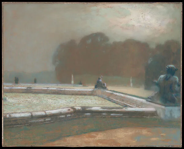 Statues, The Garden at Versailles — Henri Le Sidaner