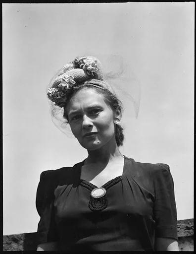 [Unidentified Woman on Roof of 441 East 92nd Street Apartment Building?, New York City]