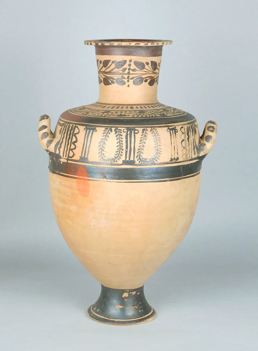 Terracotta Hadra hydria (water jar) — Unknown