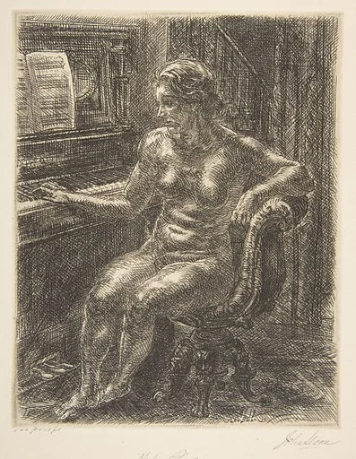 Nude at Piano