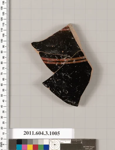 Terracotta fragment of lekanis (covered dish)?