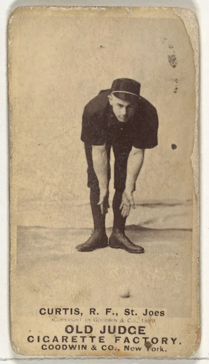 Ervin Duane "Jim" Curtiss, Right Field, St. Joseph Clay Eaters, from the Old Judge series (N172) for Old Judge Cigarettes — Goodwin & Company