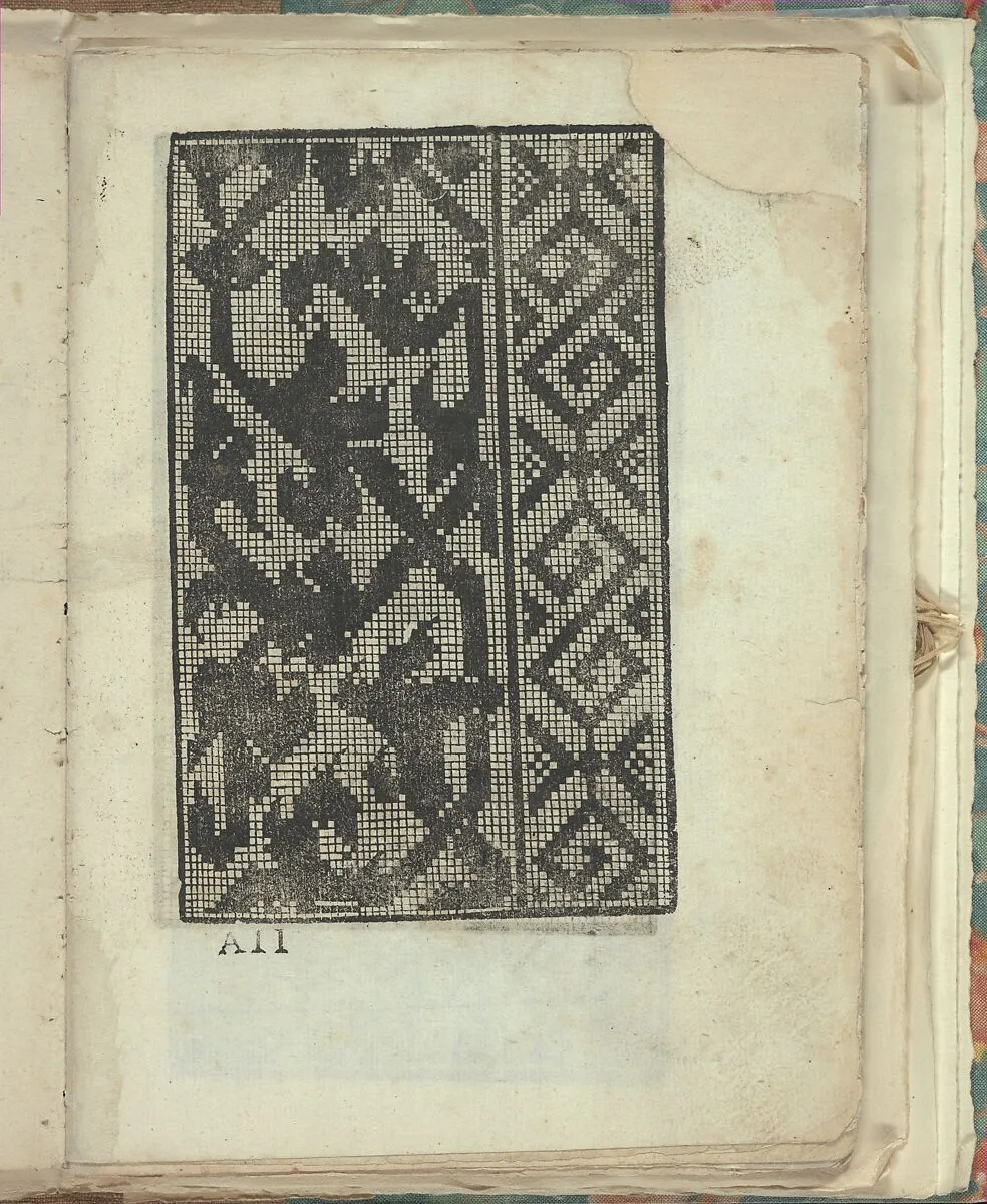 Opera Nova Universali intitulata Corona di racammi, page 14 (recto) — Giovanni Andrea Vavassore