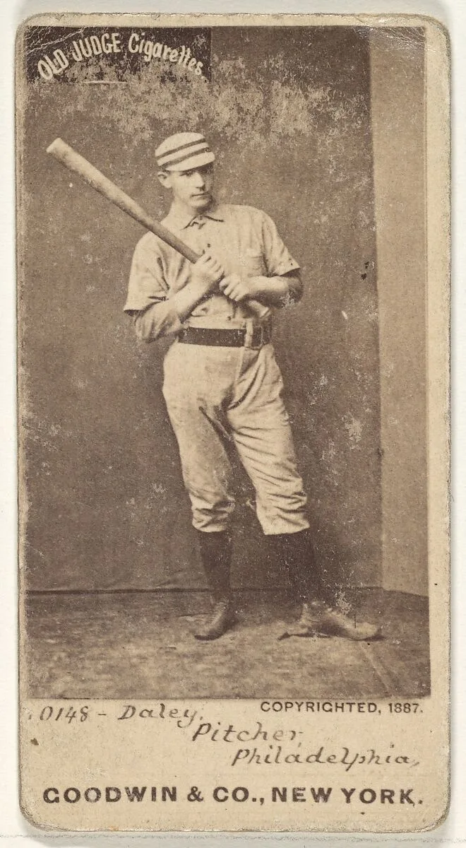 Edward M. Daily, Pitcher, Philadelphia, from the Old Judge series (N172) for Old Judge Cigarettes — Goodwin & Company