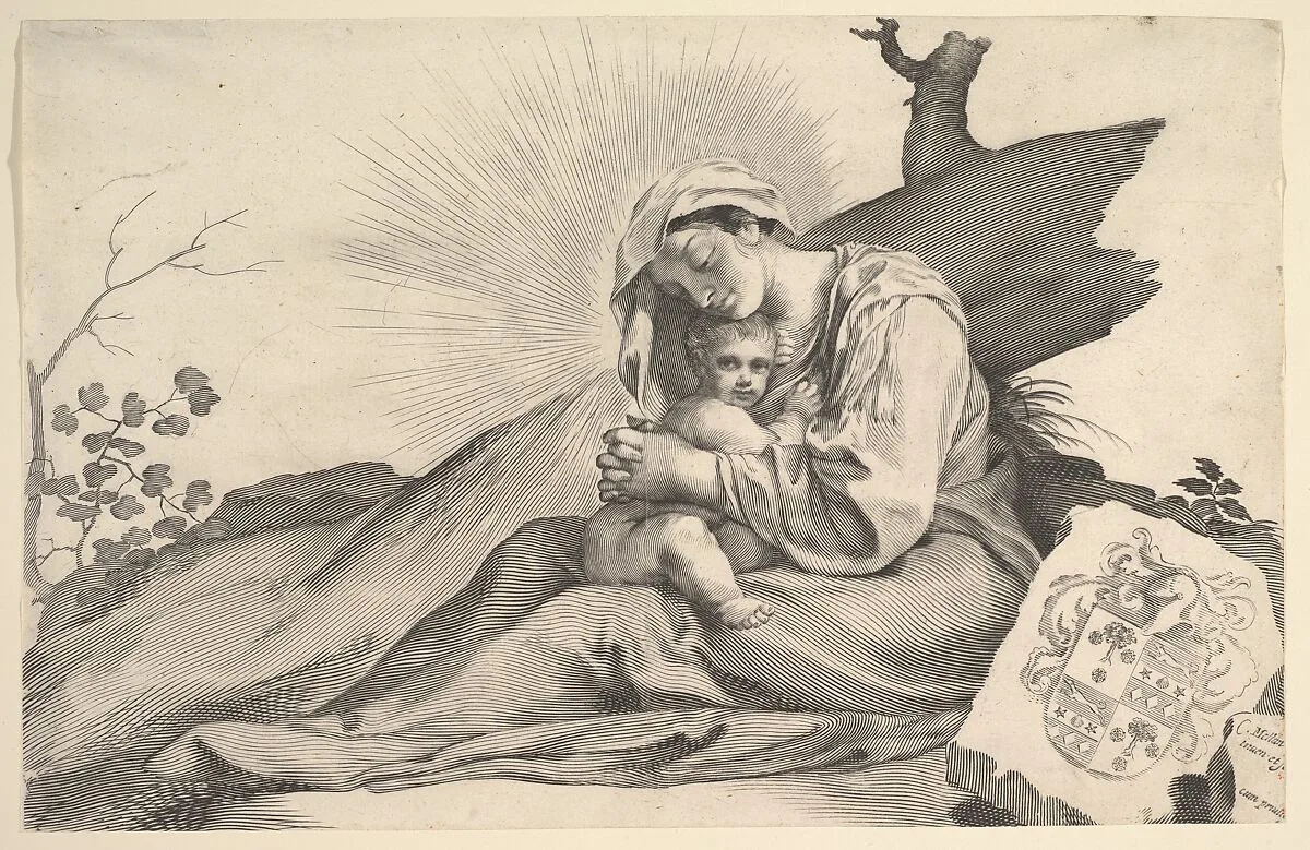 Virgin and Child — Claude Mellan|Nicolas Le Pelletier de La Houssaye