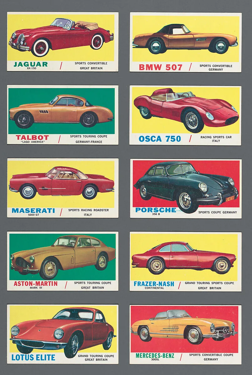 1961 Topps Sports Cars Card Series — Topps Chewing Gum Company