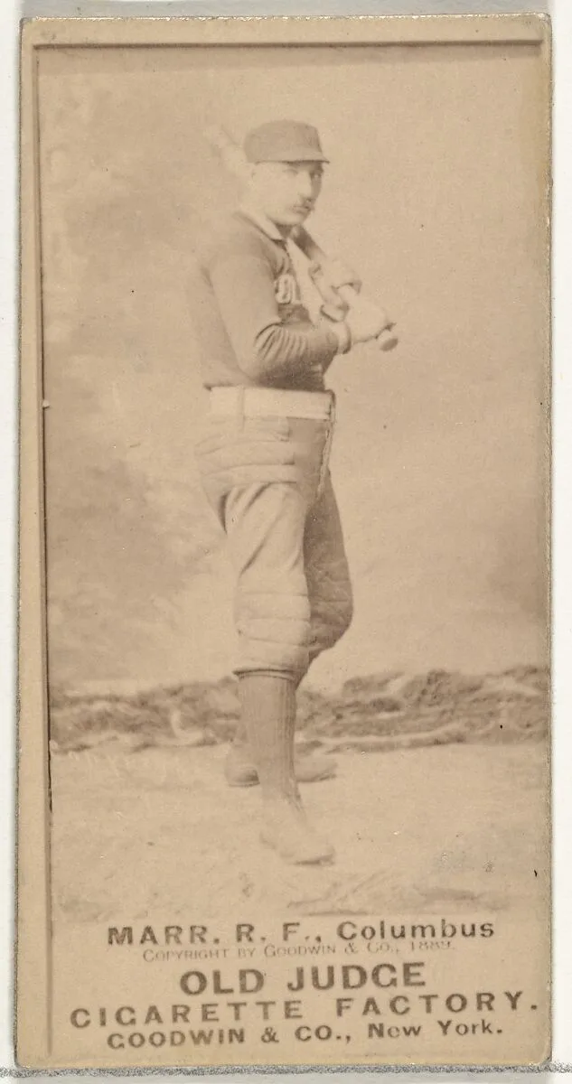 Charles W. "Lefty" Marr, Right Field, Cleveland, from the Old Judge series (N172) for Old Judge Cigarettes — Goodwin & Company