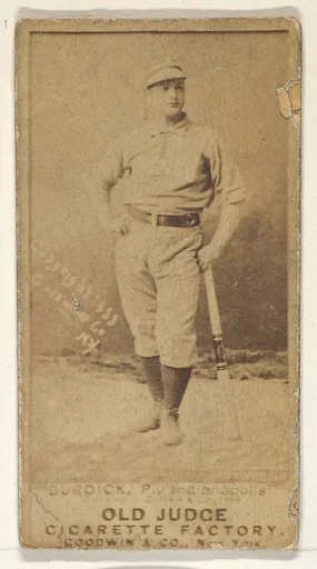 Burdick, Pitcher, Indianapolis, from the Old Judge series (N172) for Old Judge Cigarettes