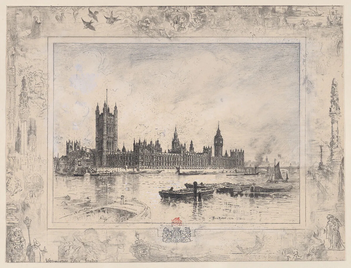 Westminster Palace — Félix-Hilaire Buhot