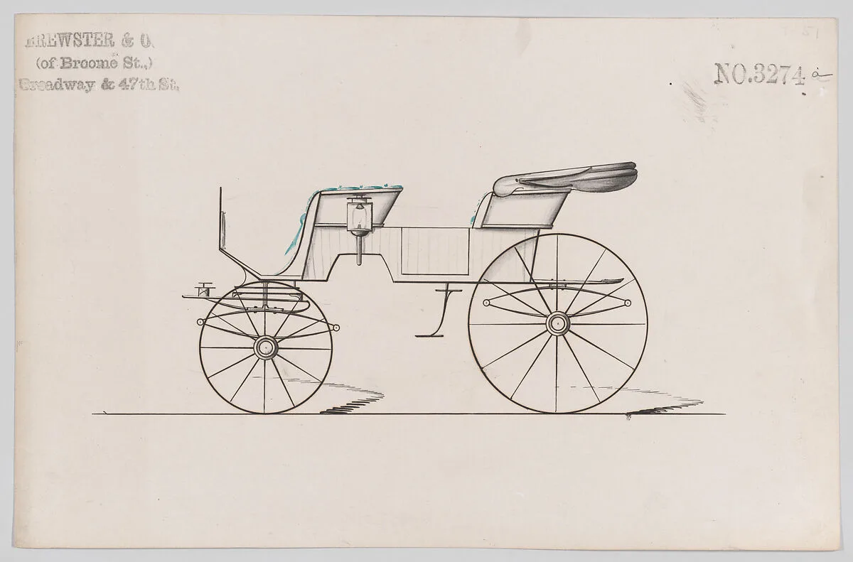 Design for 2 seat Phaeton, no. 3274a — Brewster & Co.