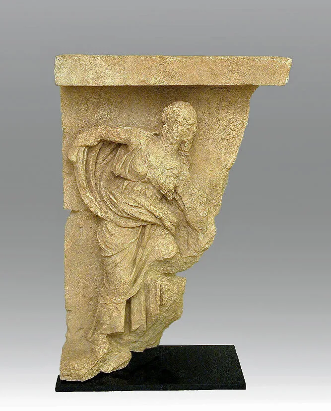 Limestone relief with the figure of a woman — Unknown
