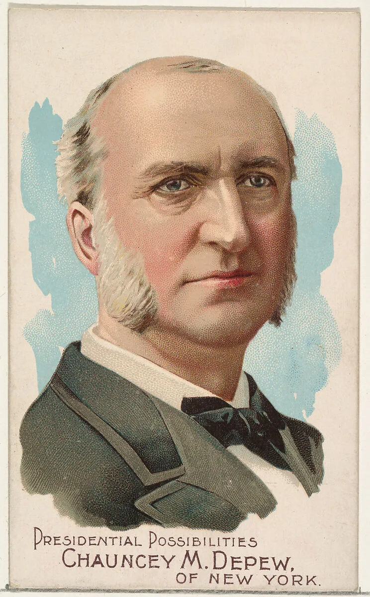 Chauncey M. Depew of New York, from the Presidential Possibilities series (N124) issued by Duke Sons & Co. to promote Honest Long Cut Tobacco — The Giles Company|W. Duke, Sons & Co.