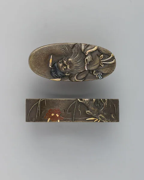 Sword-Hilt Collar and Pommel (Fuchigashira) — Unknown