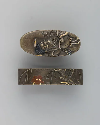 Sword-Hilt Collar and Pommel (Fuchigashira)