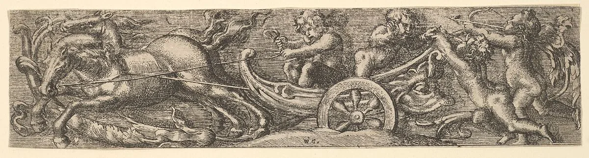 A scallop shell chariot — Wenceslaus Hollar|Franz Cleyn|William Carter