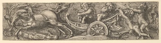 A scallop shell chariot