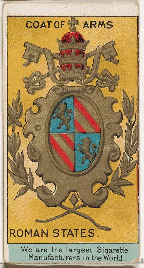 Roman States, from the Rulers, Flags, and Coats of Arms series (N126-2) issued by W. Duke, Sons & Co. — W. Duke, Sons & Co.
