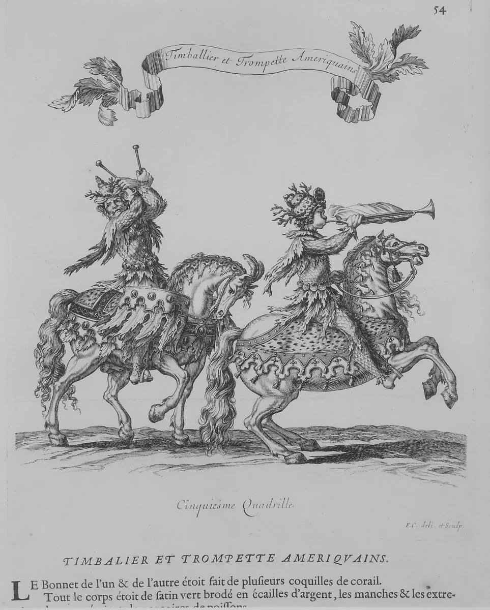 Courses de Testes et de Bagues Faittes par Roy et par les Princes et Seigneurs de sa Cour, en l'année 1662 — Charles Perrault|L'Imprimerie Royale|Israel Silvestre|François Chauveau|Louis XIV, King of France|Gilles Rousselet