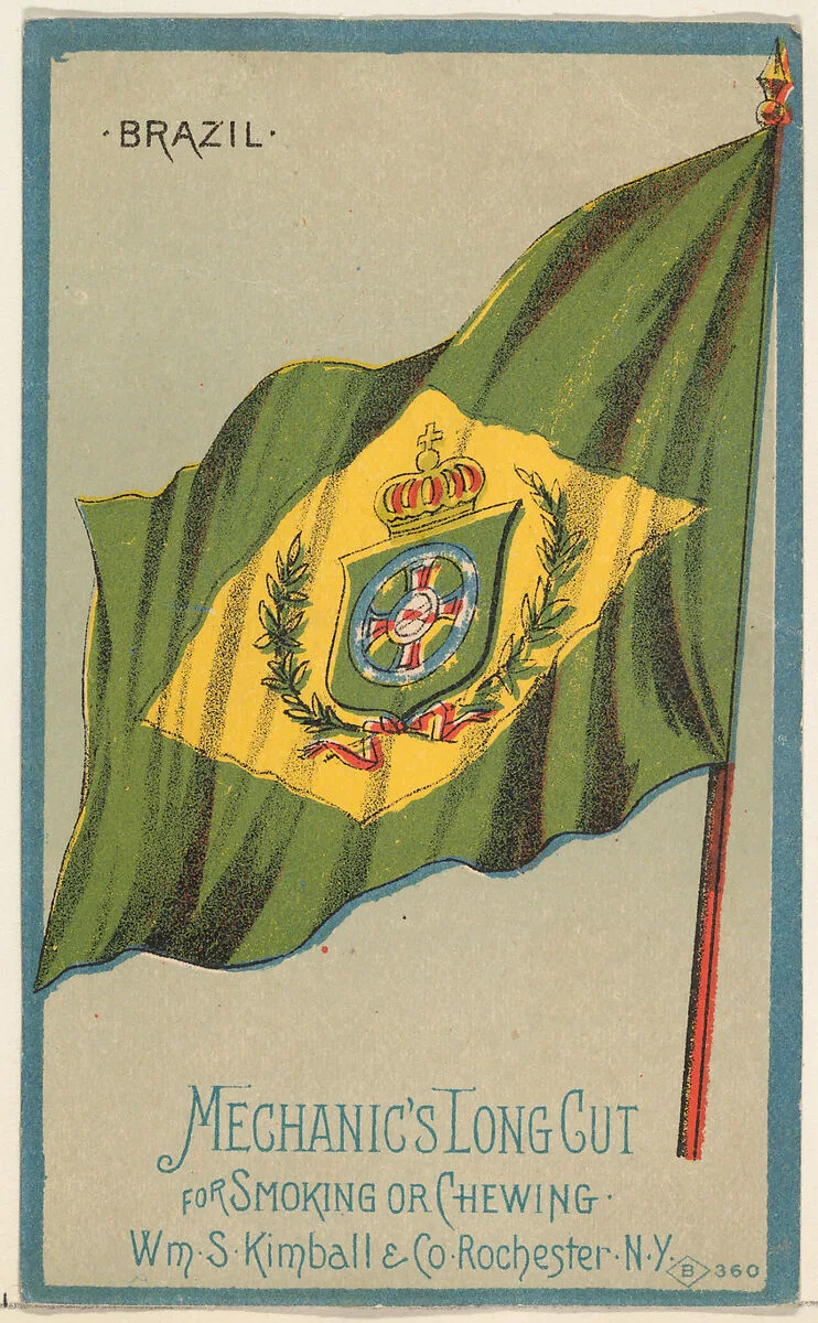 Brazil, from the National Flags series (N195) issued by Wm. S. Kimball & Co. — William S. Kimball & Company