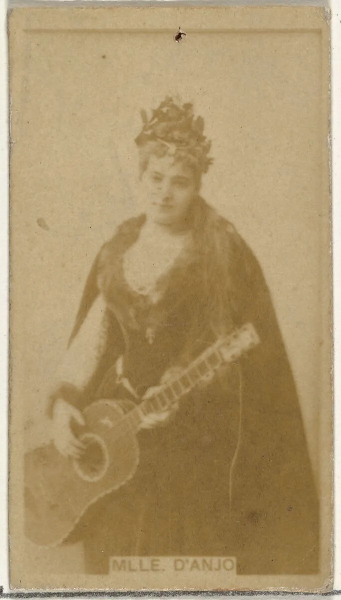 Mlle. D'anjo, from the Actors and Actresses series (N145-8) issued by Duke Sons & Co. to promote Duke Cigarettes — W. Duke, Sons & Co.|American Tobacco Company