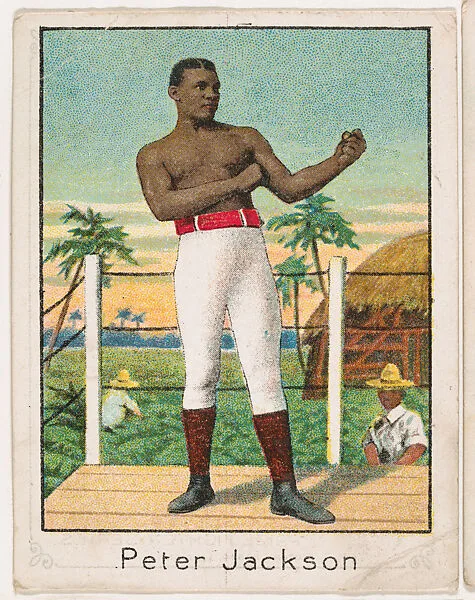 Peter Jackson, from the Champion Athlete and Prize Fighter series (T220), issued by Mecca and Tolstoi Cigarettes — Tolstoi Cigarettes|Mecca Cigarettes