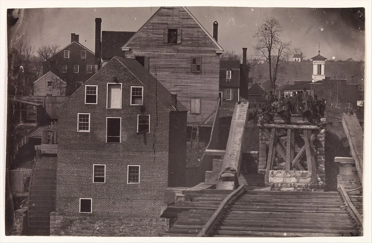 End of the Bridge after Burnside's Attack, Fredericksburg, Virginia — Andrew Joseph Russell|Mathew B. Brady