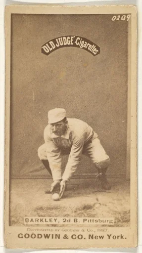 Sam Barkley, 2nd Base, Pittsburgh, from the Old Judge series (N172) for Old Judge Cigarettes