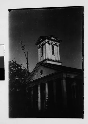 [Four 35mm Film Frames: Greek Revival Church Tower, Southeastern U.S.?]