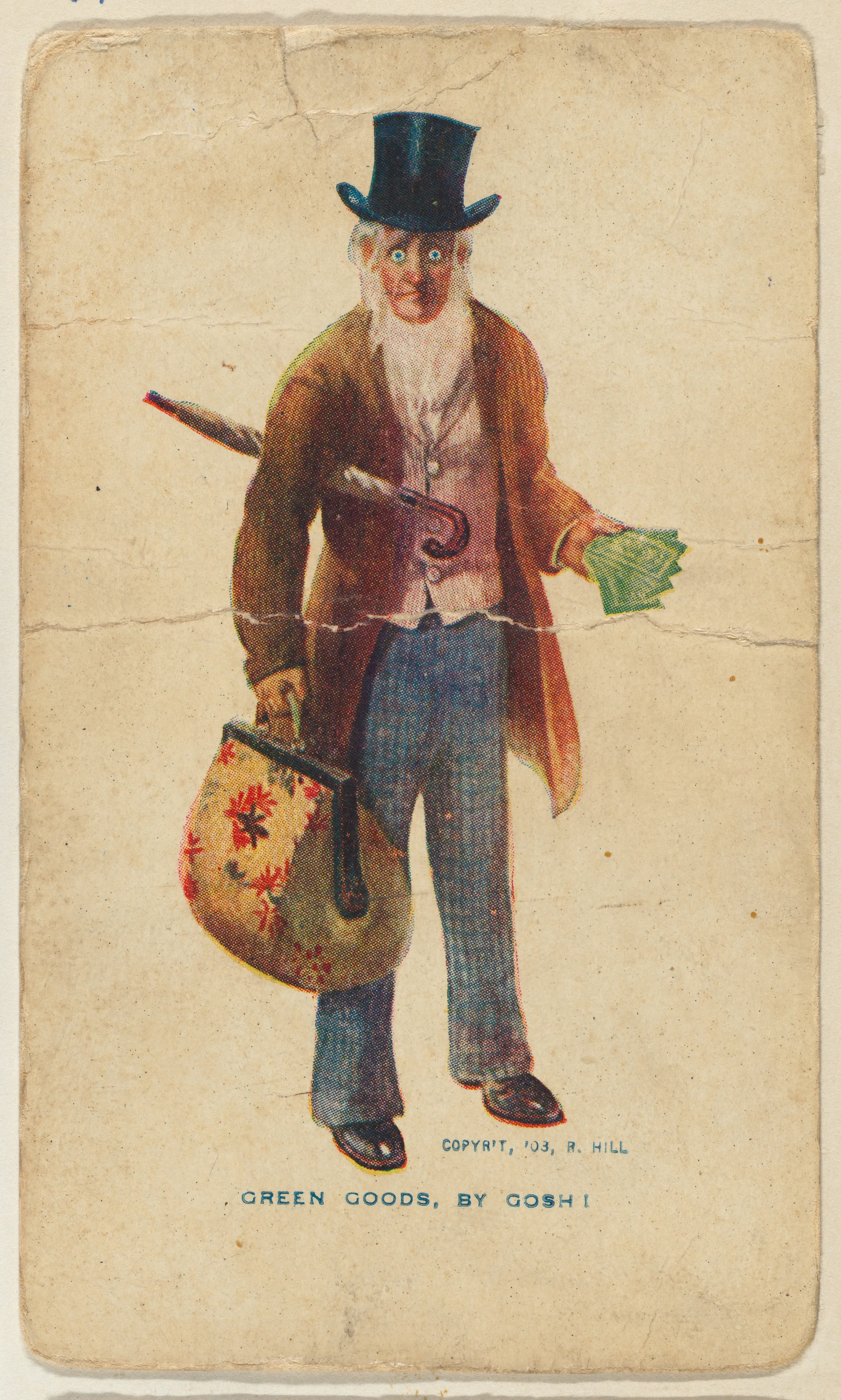 Green Goods, by Gosh!, from the "Girls and Men in Costume" series (T65), issued with Golden Eagle Cigars by I. Lewis & Co. — I. Lewis & Co., Newark, New Jersey