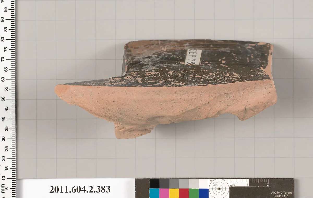 Terracotta fragment of a column-krater (bowl for mixing wine and water) — Unknown