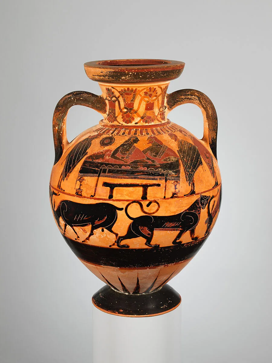 Terracotta neck-amphora (jar) — Ptoon Painter