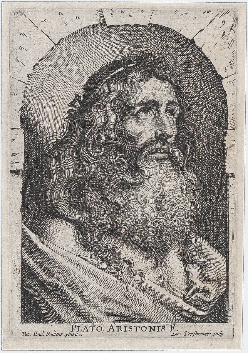 The bust of Plato, in a niche — Lucas Vorsterman I|Peter Paul Rubens|Plato